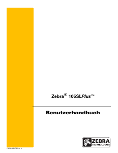 Bedienungsanleitung Zebra 105SLPlus Etikettendrucker