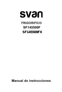 Handleiding Svan SF145500FX Koel-vries combinatie