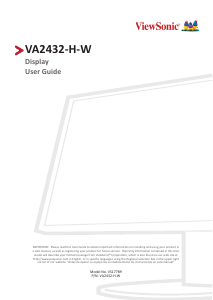 Handleiding ViewSonic VA2432-H-W LCD monitor