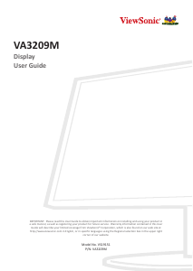 Manual ViewSonic VA3209M LCD Monitor