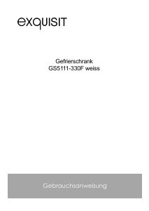 Bedienungsanleitung Exquisit GS 5111-330F Gefrierschrank