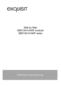 Bedienungsanleitung Exquisit SBS 130-H-040F Kühl-gefrierkombination