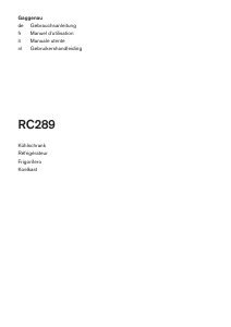 Bedienungsanleitung Gaggenau RC289370 Kühlschrank