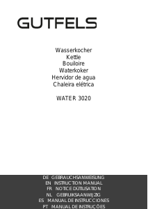 Manual de uso Gutfels WATER 3020 Hervidor