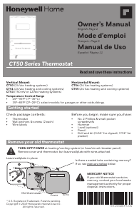 Mode d’emploi Honeywell CT50K1002/E1 Thermostat