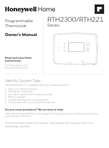 Manual Honeywell RTH221B1039/E1 Thermostat