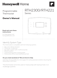 Mode d’emploi Honeywell RTH2300B1038/E1 Thermostat