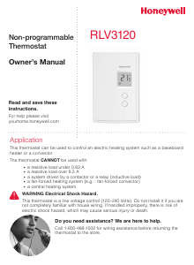 Mode d’emploi Honeywell RLV3120A1005/E1 Thermostat