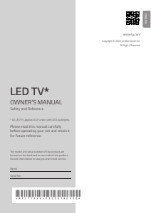 Handleiding LG 75QNED826RE LED televisie