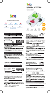 Handleiding TM Electron TMPBS021 Keukenweegschaal
