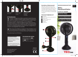 Bedienungsanleitung Tectro EF 201 Ventilator