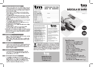 Manual de uso TM Electron TMPBS013 Báscula