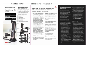 Bedienungsanleitung Tectro HS 182 Haarschneider