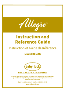 Handleiding Baby Lock BLMAG Allegro Naaimachine