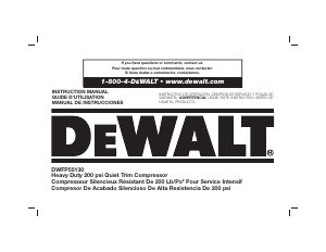 Manual DeWalt DWFP55130 Compressor