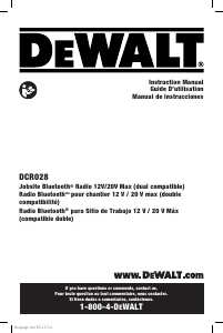 Handleiding DeWalt DCR028B Radio