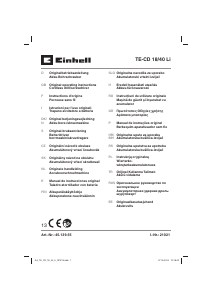 Manual de uso Einhell TE-CD 18/40 Li Atornillador taladrador