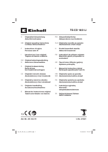 Manual de uso Einhell TE-CD 18/2 Li Atornillador taladrador