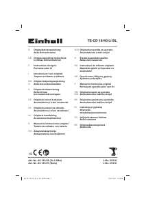 Mode d’emploi Einhell TE-CD 18/40 Li BL Perceuse visseuse