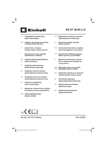 Manual de uso Einhell GE-ST 36/40 Li E Soplador de nieve