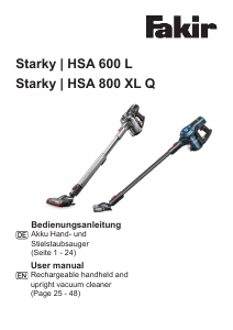 Handleiding Fakir HSA 800 XL Q Starky Stofzuiger