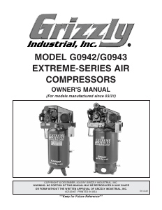 Manual Grizzly G0942 Compressor