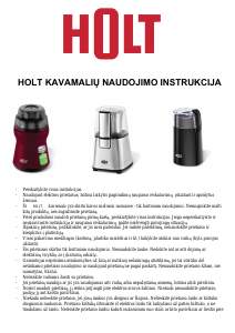 Vadovas Krona HT-CGR-005 Kavos malūnėlis
