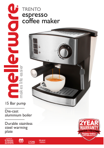 Manual Mellerware 29200A Trento Espresso Machine