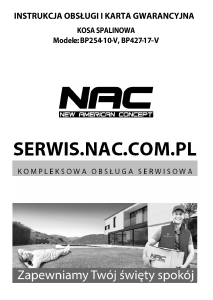 Instrukcja NAC BP427-17-V Podkaszarka do trawy