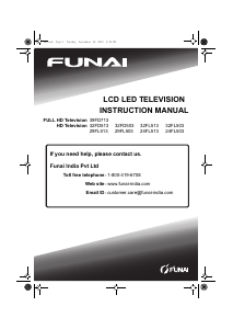 Bruksanvisning Funai 32FD503 LCD TV