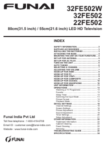 Bruksanvisning Funai 32FE502 LCD TV