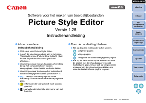 Handleiding Canon Picture Style Editor 1.26 (macOS)