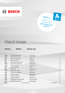 Manual Bosch MFQ3425NE Misturador da mão