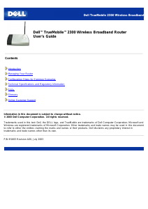Manual Dell 2300 Router