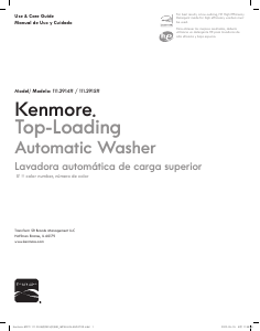 Manual Kenmore 111.29152 Washing Machine