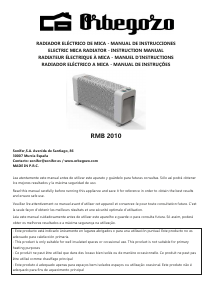 Manual de uso Orbegozo RMB 2010 Calefactor