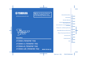 Bedienungsanleitung Yamaha Tenere 700 (2023) Motorrad