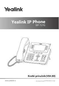 Priručnik Yealink SIP-T27G IP telefon