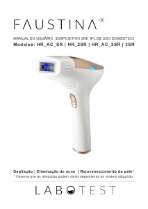 Manual Faustina HR_AC_SR Sistema de depilação por luz pulsada