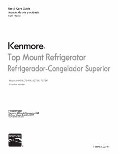 Manual Kenmore 60769 Fridge-Freezer
