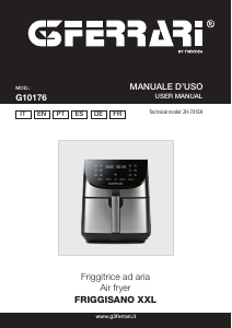 Manuale G3 Ferrari G10176 Friggisano XXL Friggitrice