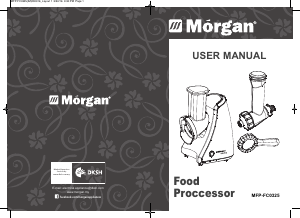 Manual Morgan MFP-FC0325 Food Processor