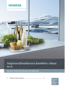 Kullanım kılavuzu Siemens KG86NHI30N Donduruculu buzdolabı