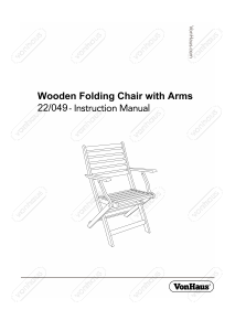 Mode d’emploi VonHaus 2522049 Chaise de jardin