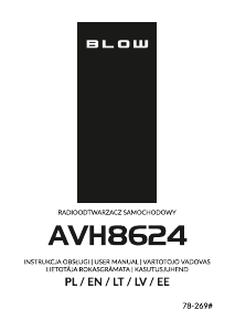 Manual Blow AVH-8624 Car Radio