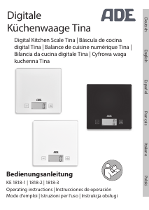 Manual de uso ADE KE 1818-3 Tina Báscula de cocina