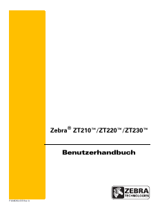 Bedienungsanleitung Zebra ZT220 Etikettendrucker