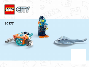 Rokasgrāmata Lego set 60377 City Pētnieku niršanas kuģis