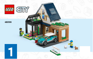Bedienungsanleitung Lego set 60398 City Familienhaus mit Elektroauto
