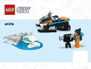 Manual Lego set 60376 City Arctic explorer snowmobile
